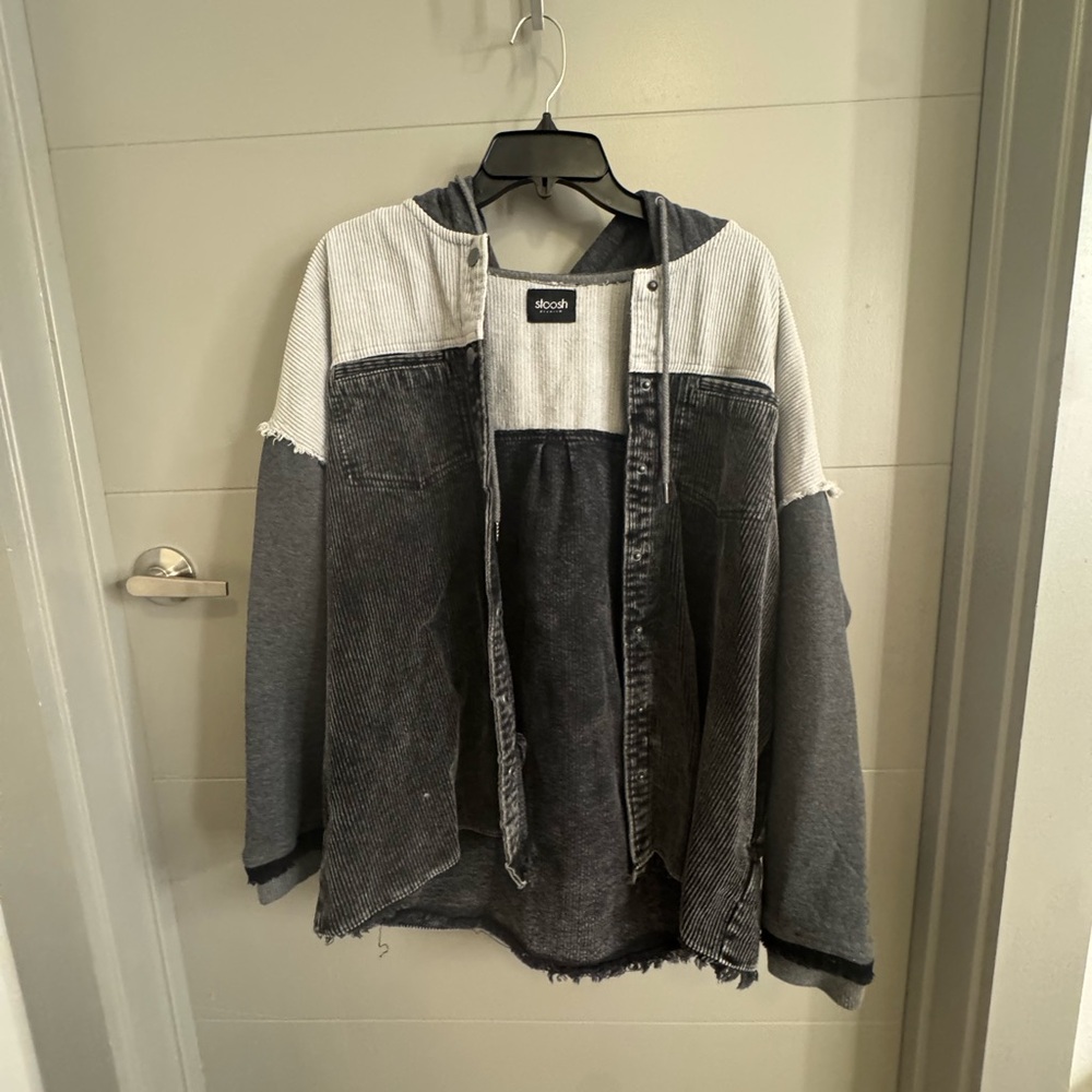Stoosh Black and Gray Jean Jacket